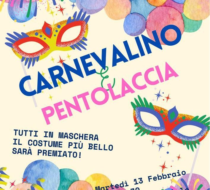 “Carnevalino & Pentolaccia” presso il Salone della Parrocchia Cristo Re (martedì 13 febbraio, ore 17.30) “Carnevalino & Pentolaccia” presso il Salone della Parrocchia Cristo Re (martedì 13 febbraio, ore 17.30)