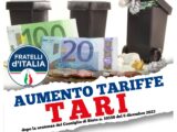 “Aumento Tariffe Tari”: iniziativa di Fratelli d’Italia presso il Palazzo Baronale (19 aprile, ore 18.30)