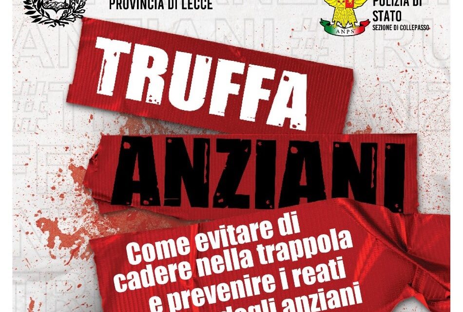 Incontro pubblico sul tema delle truffe agli anziani (19 aprile, ore 18, Centro Anziani) Incontro pubblico sul tema delle truffe agli anziani (19 aprile, ore 18, Centro Anziani)
