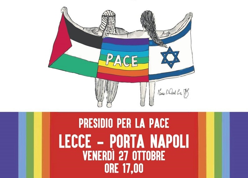 “Fermiamo la violenza. Riprendiamo per mano la Pace”: presidio a Lecce (27 ottobre, ore 17-19, Porta Napoli) “Fermiamo la violenza. Riprendiamo per mano la Pace”: presidio a Lecce (27 ottobre, ore 17-19, Porta Napoli)