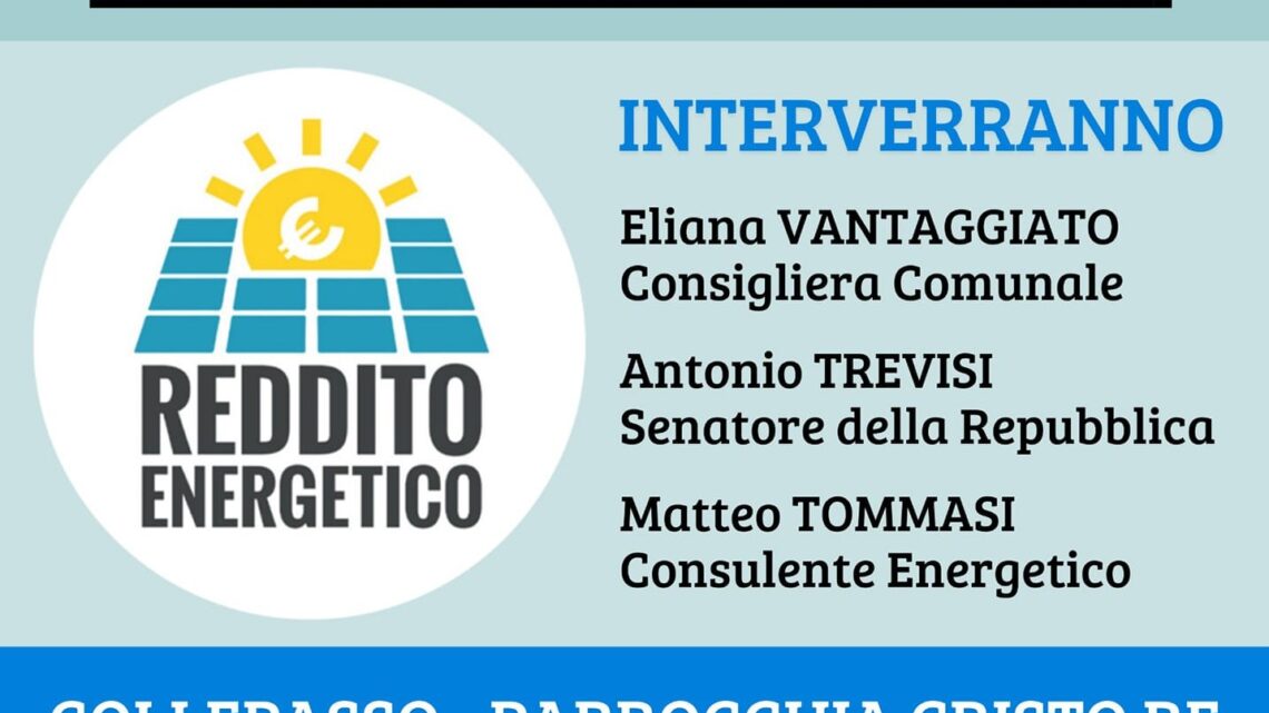 Reddito Energetico Nazionale e impianti fotovoltaici gratuiti per famiglie: incontro presso Chiesa Cristo Re (30 giugno, ore 20) Reddito Energetico Nazionale e impianti fotovoltaici gratuiti per famiglie: incontro presso Chiesa Cristo Re (30 giugno, ore 20)