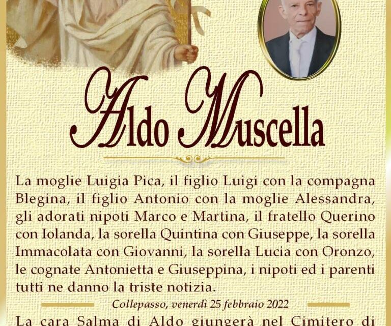 È morto Aldo Muscella È morto Aldo Muscella