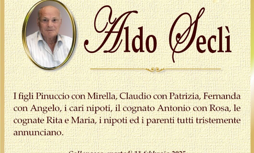 È morto Aldo Seclì È morto Aldo Seclì