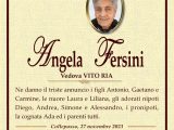 È morta Angela Fersini, ved. Ria