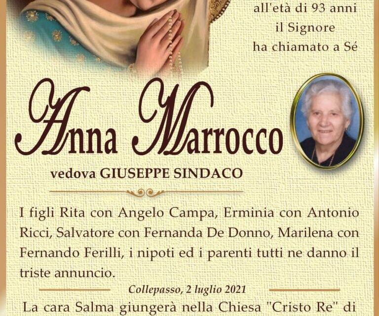 È morta Anna Marrocco, ved. Sindaco È morta Anna Marrocco, ved. Sindaco