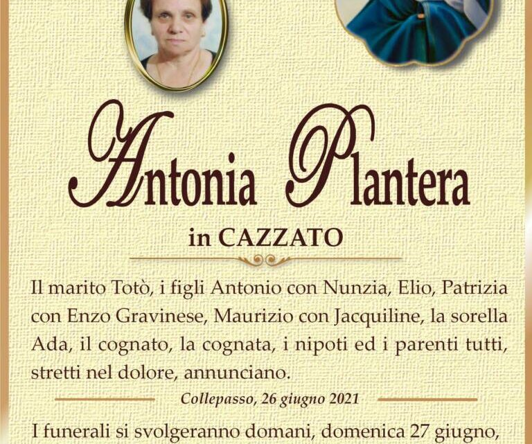 È morta Antonia Plantera in Cazzato È morta Antonia Plantera in Cazzato