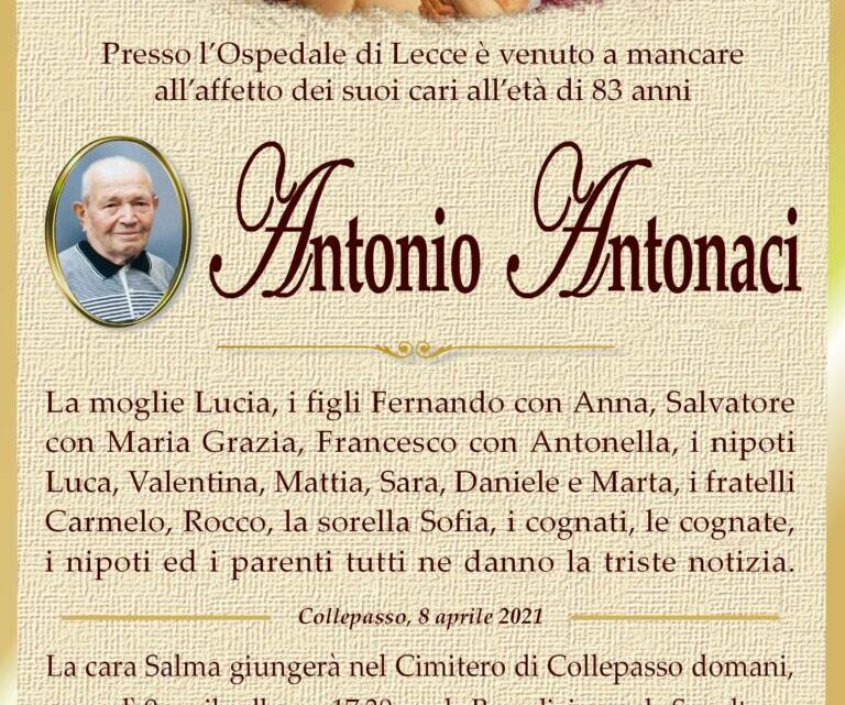 È morto Antonio Antonaci È morto Antonio Antonaci