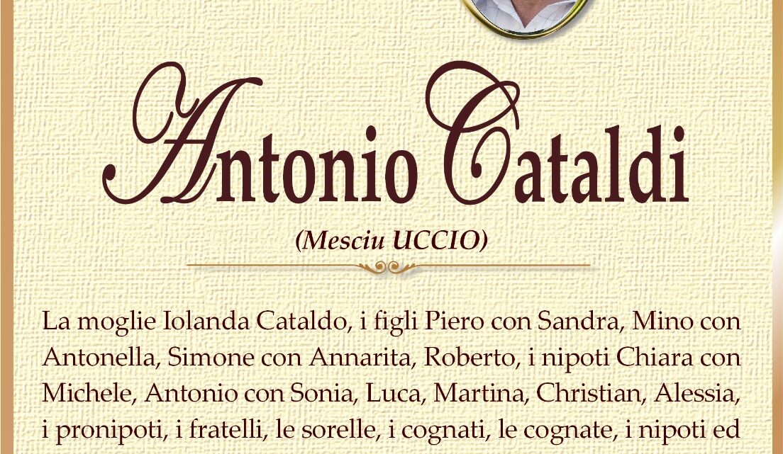 È morto Antonio Cataldi