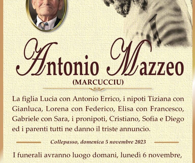 È morto Antonio Mazzeo È morto Antonio Mazzeo