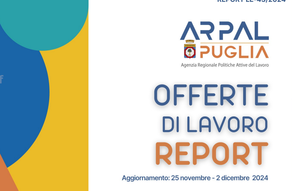 Offerte di lavoro generiche e laureati Ambito di Lecce Arpal Puglia (43° Report, 25 novembre-2 dicembre) Offerte di lavoro generiche e laureati Ambito di Lecce Arpal Puglia (43° Report, 25 novembre-2 dicembre)