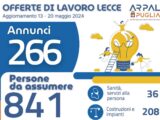 Offerte di lavoro Ambito di Lecce Arpal Puglia (16° Report, 13-20 maggio)