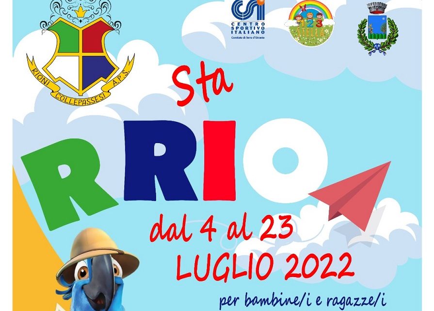 Partono le iscrizioni a “Sta rrio 2022”, centro estivo ragazze/i 5-13 anni (4-23 luglio, Palazzo baronale) Partono le iscrizioni a “Sta rrio 2022”, centro estivo ragazze/i 5-13 anni (4-23 luglio, Palazzo baronale)
