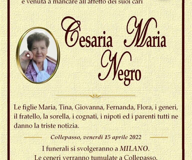 È morta Cesaria Maria Negro È morta Cesaria Maria Negro