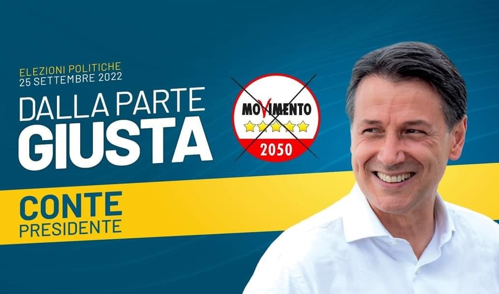 Domenica 25 settembre si elegge il nuovo Parlamento. Voto per Conte, persona perbene e affidabile Domenica 25 settembre si elegge il nuovo Parlamento. Voto per Conte, persona perbene e affidabile