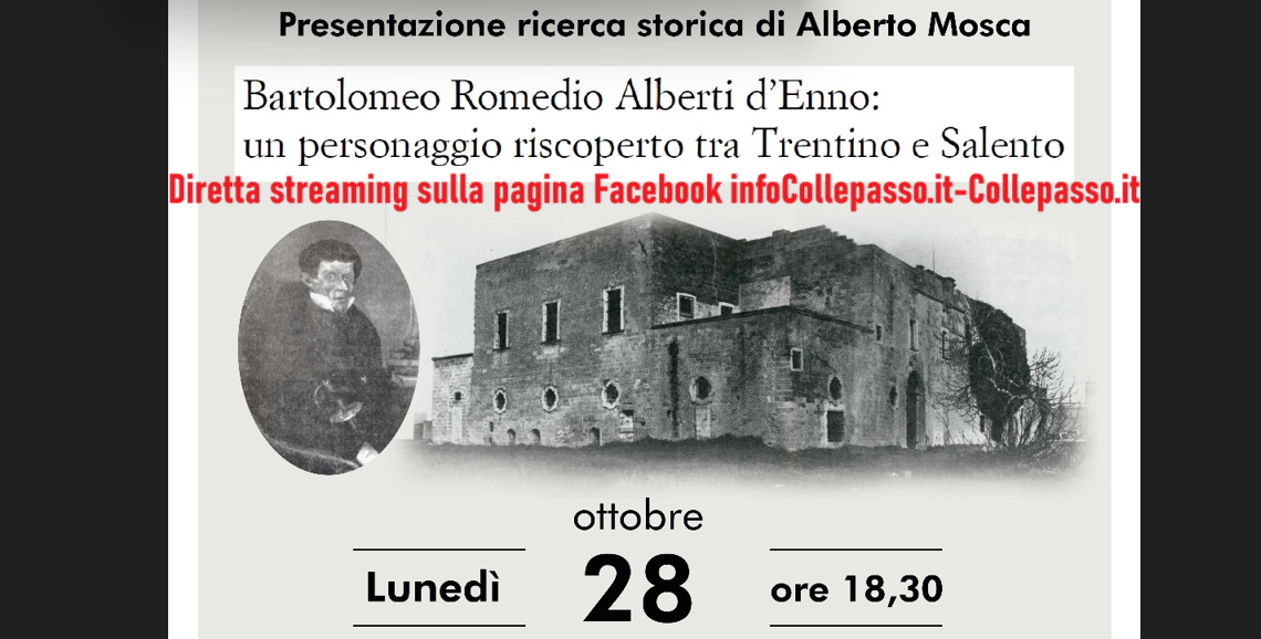 Trasmessa in streaming su facebook la presentazione della ricerca sul Conte Alberti (28 ottobre, ore 18.30) Trasmessa in streaming su facebook la presentazione della ricerca sul Conte Alberti (28 ottobre, ore 18.30)