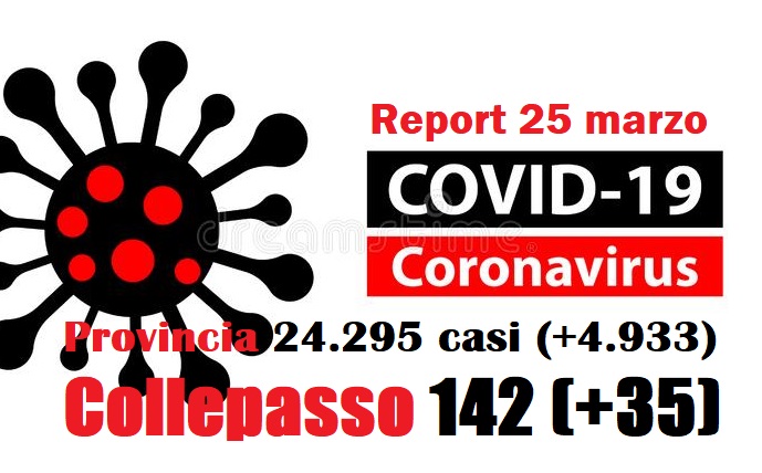 Report Asl: 24.295 casi in provincia (+4.933) e 142 a Collepasso (+35) Report Asl: 24.295 casi in provincia (+4.933) e 142 a Collepasso (+35)