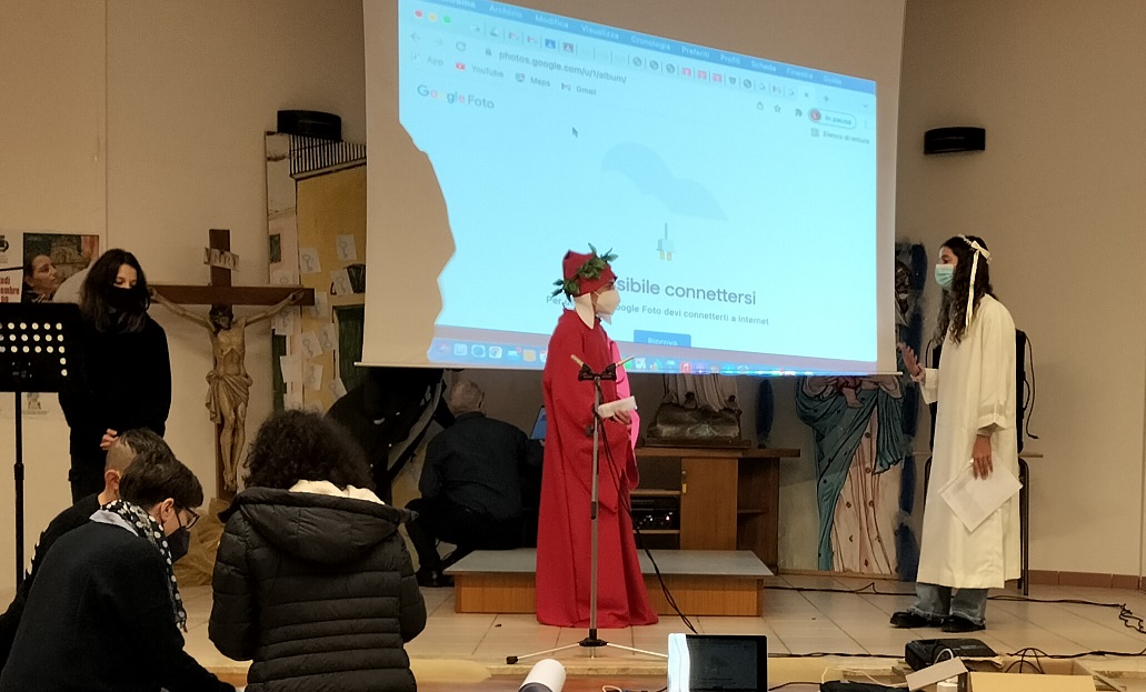 Incontro su Dante e Mosaico (10 dic.): scene della Divina Commedia dei ragazzi/e della Scuola Secondaria Incontro su Dante e Mosaico (10 dic.): scene della Divina Commedia dei ragazzi/e della Scuola Secondaria
