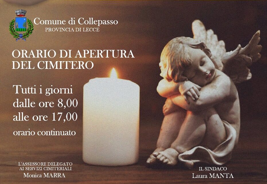Commemorazione Defunti: orario apertura Cimitero e S. Messa all’aperto (2 novembre, ore 15.30) Commemorazione Defunti: orario apertura Cimitero e S. Messa all’aperto (2 novembre, ore 15.30)