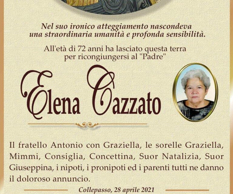 È morta Elena Cazzato È morta Elena Cazzato