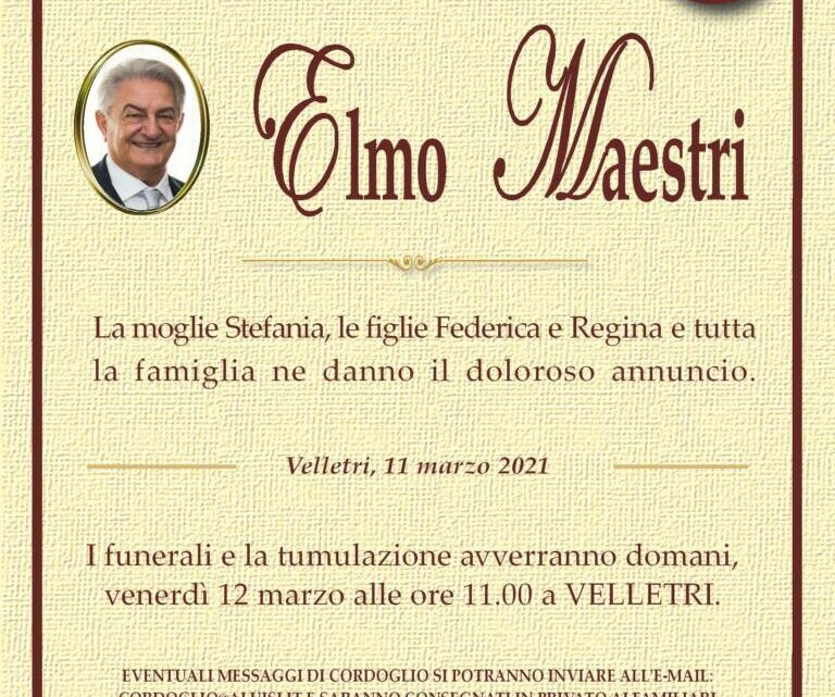 È morto Elmo Maestri È morto Elmo Maestri