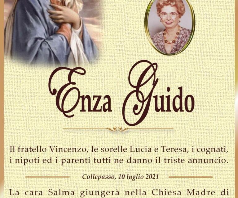 È morta Enza Guido È morta Enza Guido