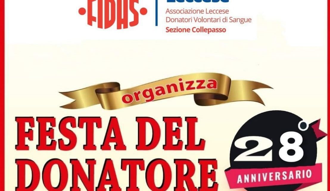 “Festa del Donatore” nel 28°anniversario dell’associazione “Fidas Collepasso” (16-17 dicembre) “Festa del Donatore” nel 28°anniversario dell’associazione “Fidas Collepasso” (16-17 dicembre)