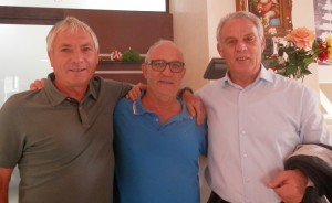 Tommaso De Simone, Guido Lannocca e Carlo Marra, abbracciati