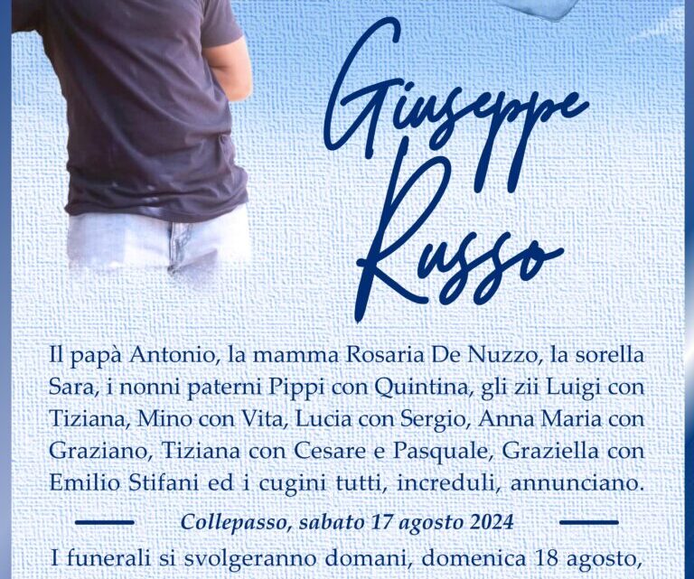 È morto Giuseppe Russo È morto Giuseppe Russo