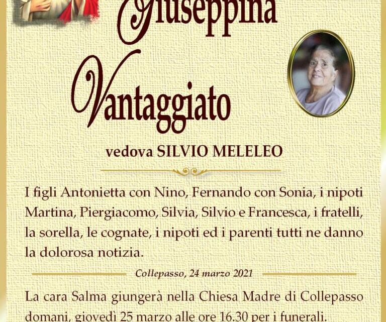 È morta Giuseppina Vantaggiato, ved. Meleleo È morta Giuseppina Vantaggiato, ved. Meleleo