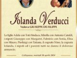 È morta Iolanda Verducci, ved. De Filippi