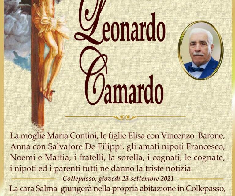 È morto Leonardo Camardo È morto Leonardo Camardo