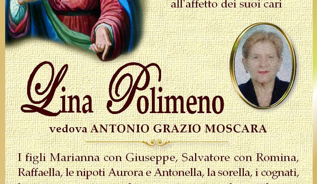 È morta Lina Polimeno, ved. Moscara È morta Lina Polimeno, ved. Moscara