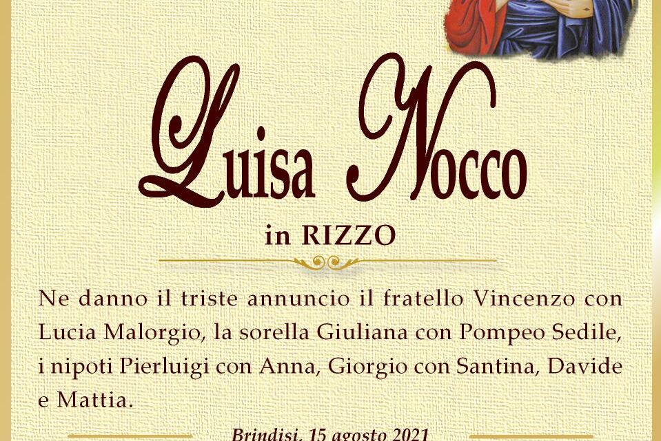 È morta Luisa Nocco È morta Luisa Nocco