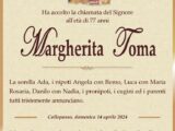 È morta Margherita Toma