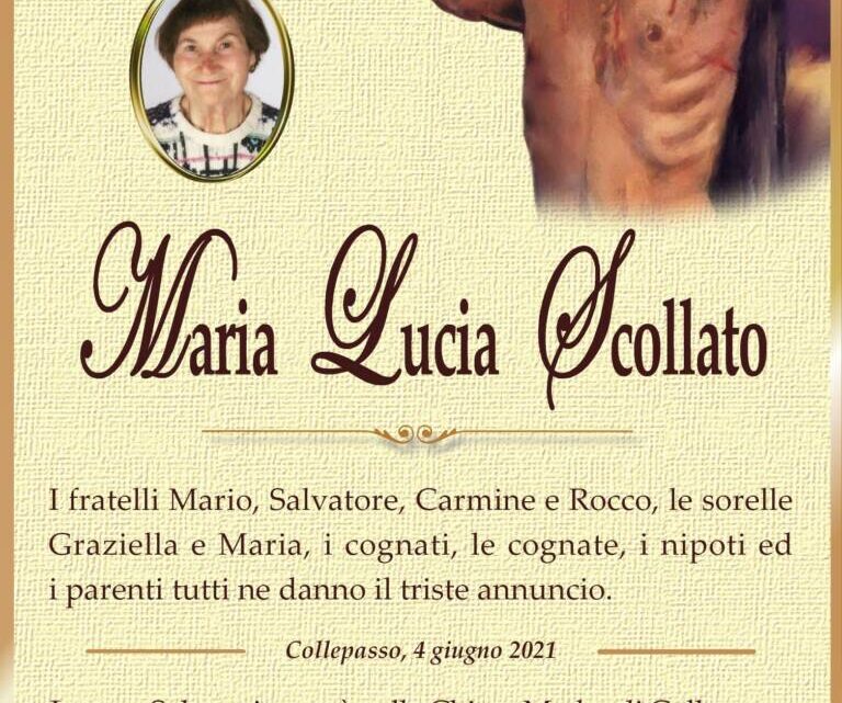 È morta Maria Lucia Scollato È morta Maria Lucia Scollato