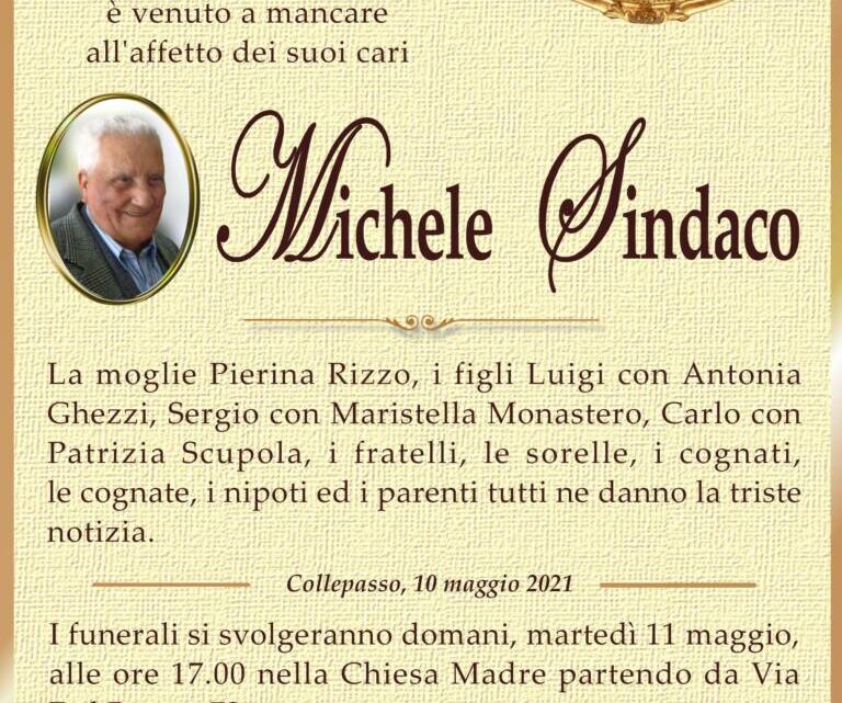 È morto Michele Sindaco È morto Michele Sindaco