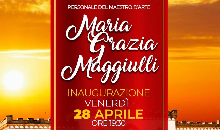 Mostra dell’artista collepassese Maria Grazia Maggiulli presso il Palazzo baronale (28 aprile/1° maggio) Mostra dell’artista collepassese Maria Grazia Maggiulli presso il Palazzo baronale (28 aprile/1° maggio)