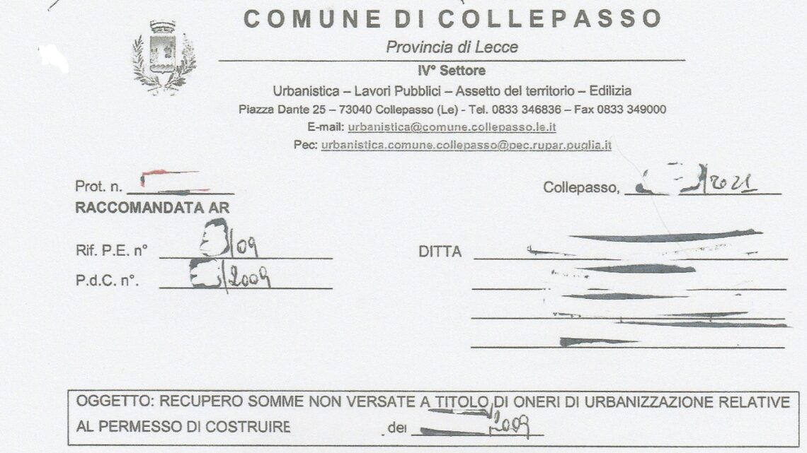 Proteste per somme retroattive oneri di urbanizzazione richieste dal Comune Proteste per somme retroattive oneri di urbanizzazione richieste dal Comune