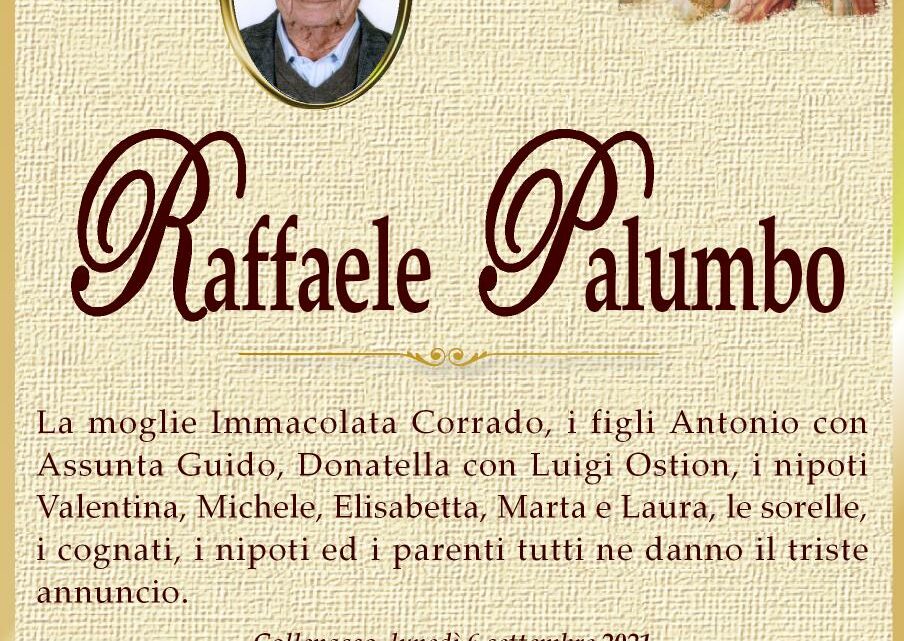 È morto Raffaele Palumbo È morto Raffaele Palumbo