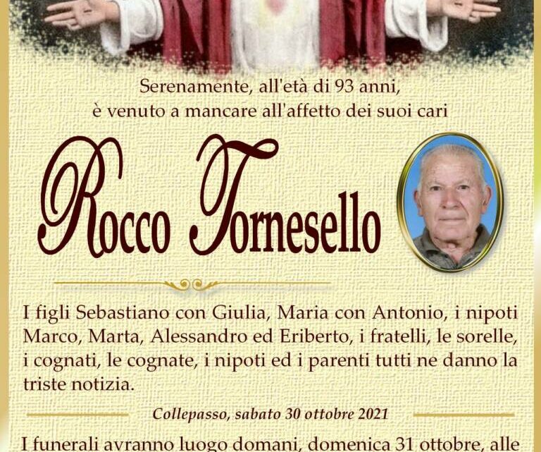È morto Rocco Tornesello È morto Rocco Tornesello