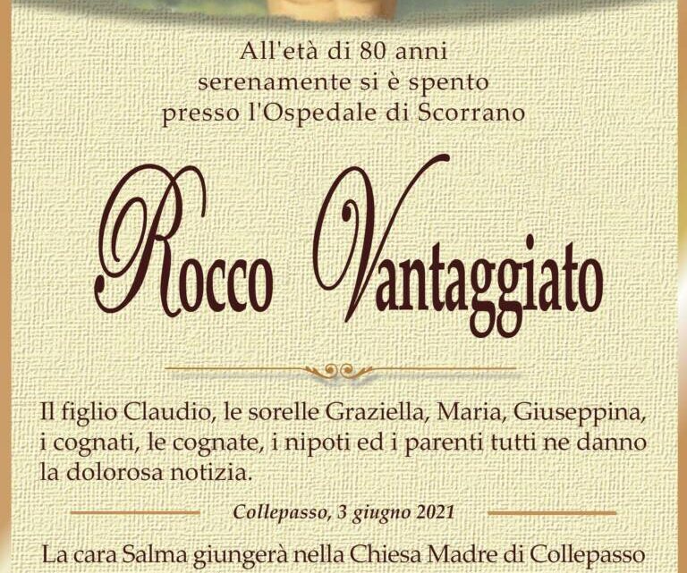 È morto Rocco Vantaggiato È morto Rocco Vantaggiato