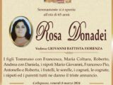 È morta Rosa Donadei, ved. Fiorenza