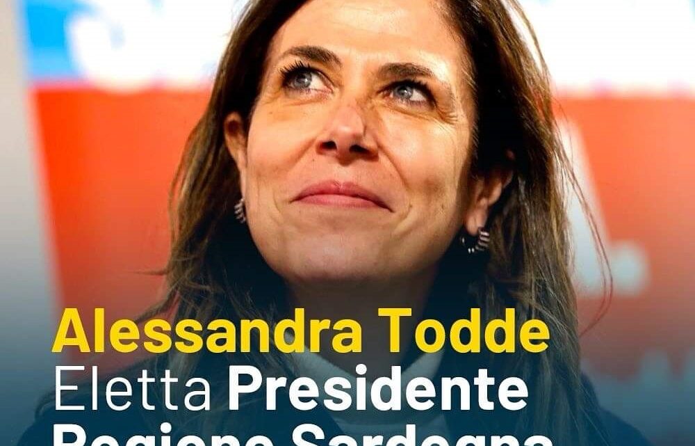 Alessandra Todde (M5S), a capo di uno schieramento progressista, prima donna Presidente della Regione Sardegna Alessandra Todde (M5S), a capo di uno schieramento progressista, prima donna Presidente della Regione Sardegna