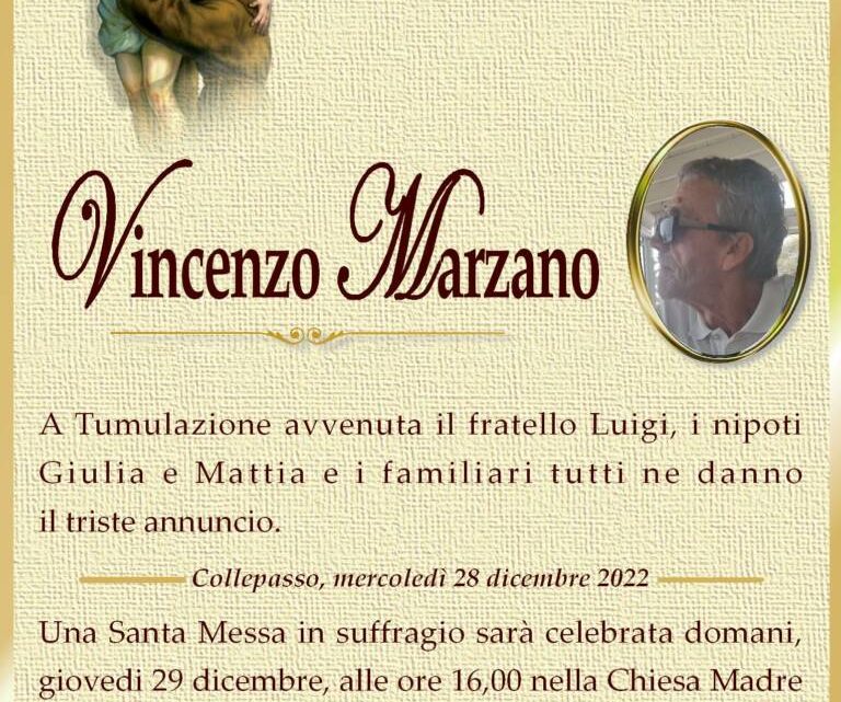 La morte di Vincenzo Marzano: una S. Messa in suffragio La morte di Vincenzo Marzano: una S. Messa in suffragio