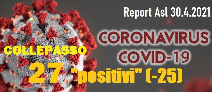 Report Asl Covid: a Collepasso 27 “attualmente positivi” (-25) e un’altra vittima Report Asl Covid: a Collepasso 27 “attualmente positivi” (-25) e un’altra vittima